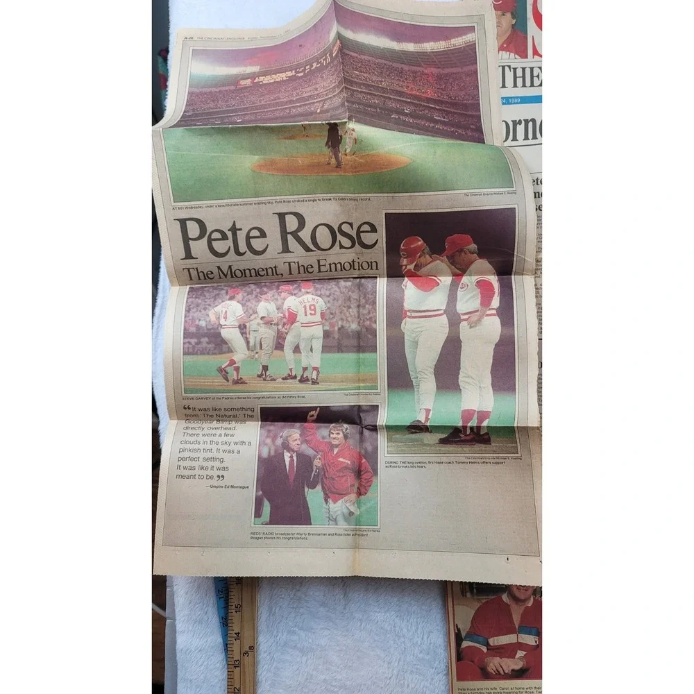 Lot Of Pete Rose 1989 Newspaper Clippings MLB Cincinnati Reds